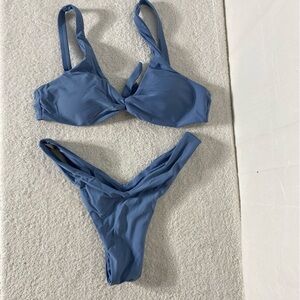 5/$25 Shein Blue Cheeky Bikini Swimsuit S